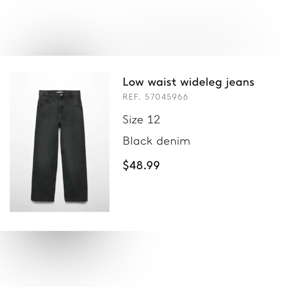 MANGO low waist wide leg jean